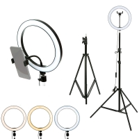 Ring Light 26cm + Tripé 2.1m Selfie Led Kit Completo Live Foto Pro P/ Celular TL-RL-01