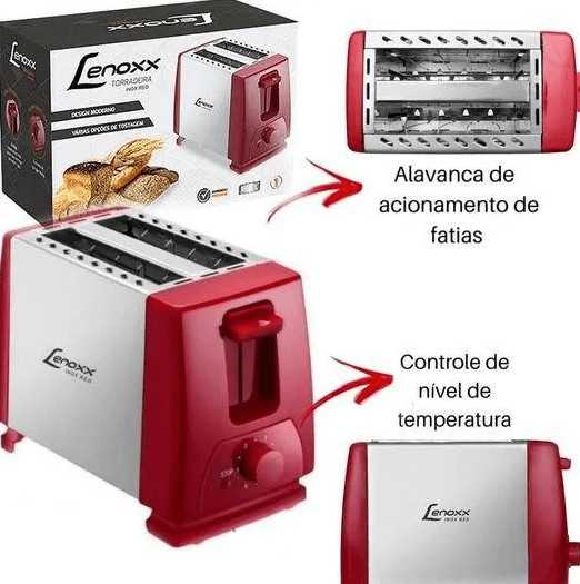 Torradeira Lenoxx PTR 203 2 Fatias - 6 Níveis de Tostagem 110V