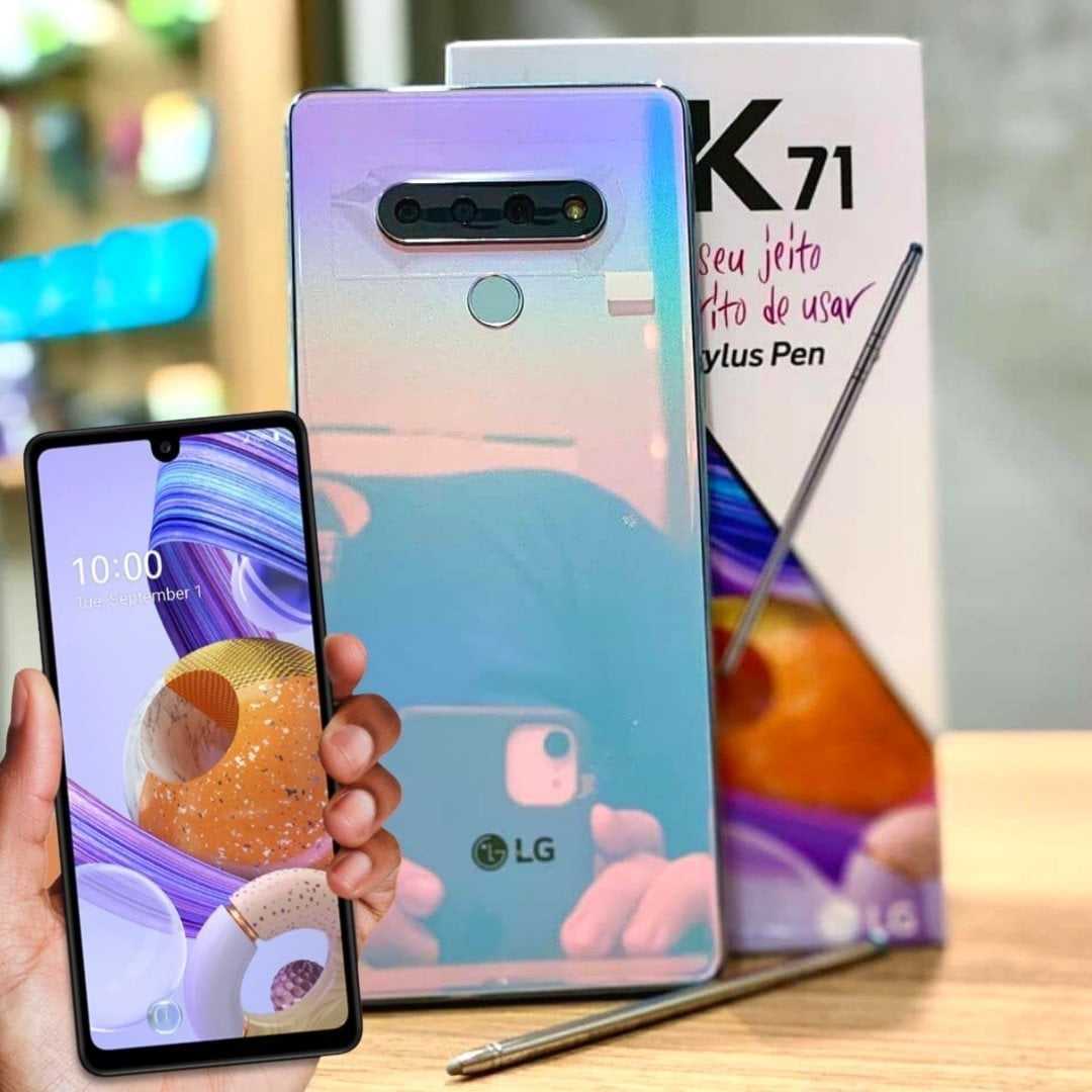 Smartphone LG K71 128GB 4G Octa-Core – 4GB RAM 6,8” Câm. Tripla + Selfie 32MP Dual Chip
