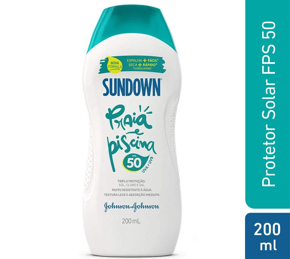 Sundown Protetor Solar Praia e Piscina FPS 50, 200ml