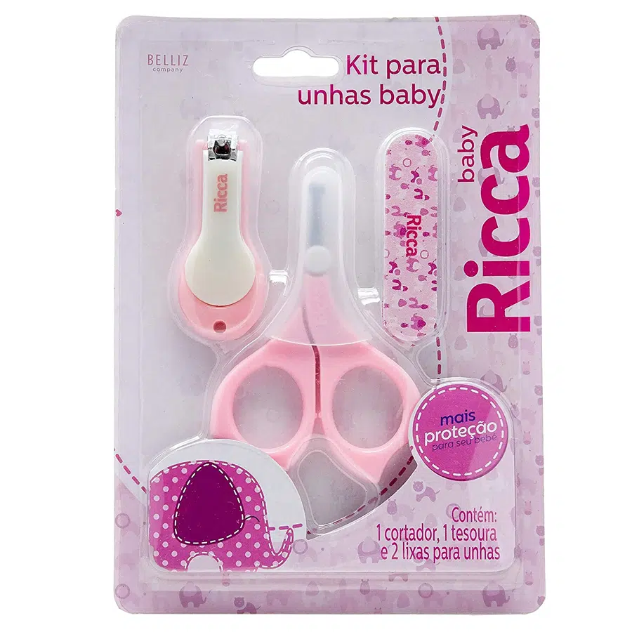 Kit Manicure Baby Colors, Ricca, Rosa