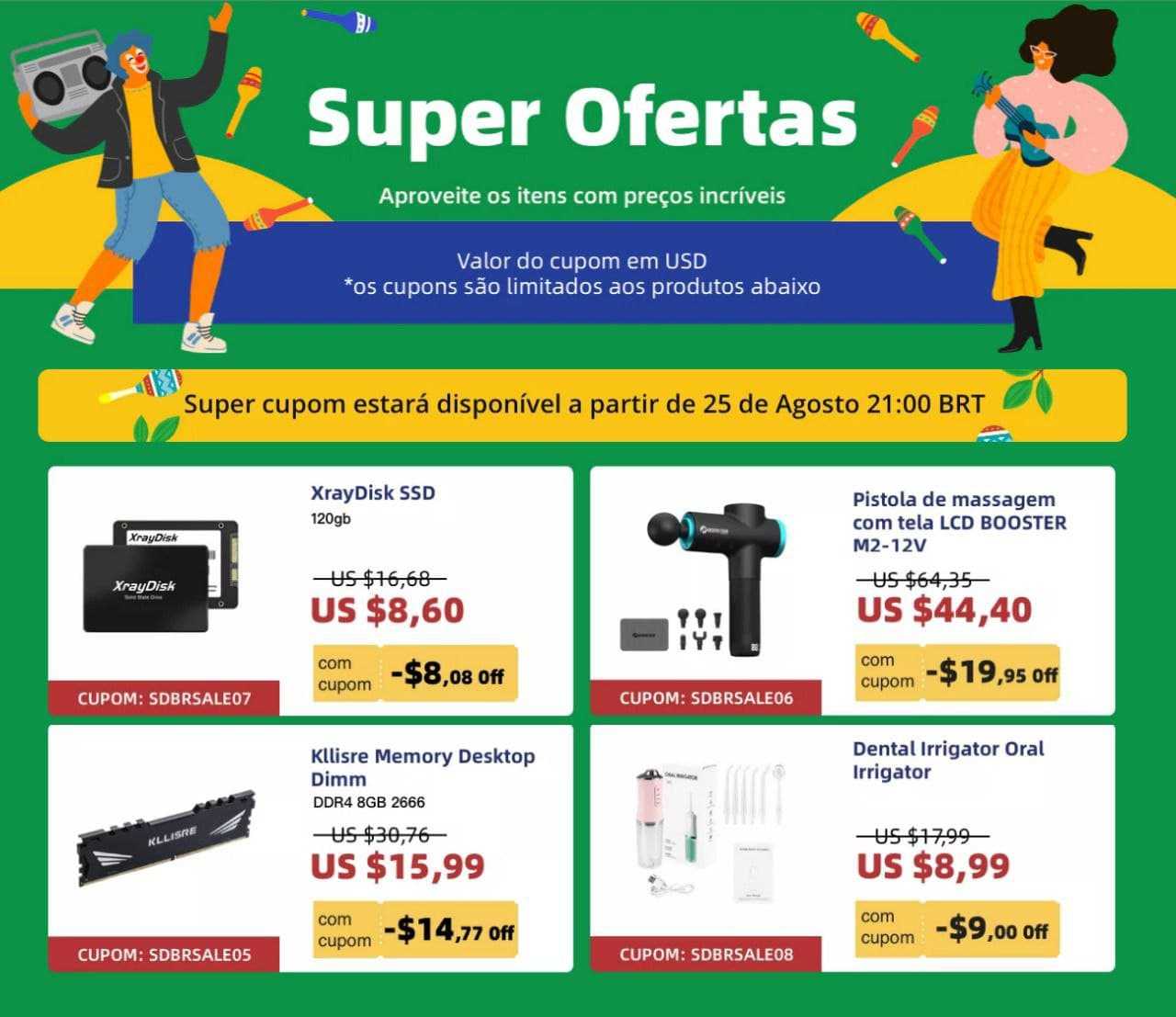 Super Ofertas da semana Aliexpress