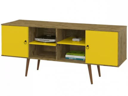 Rack para TV até 52” 2 Portas Pés Palito – Patrimar Estrela