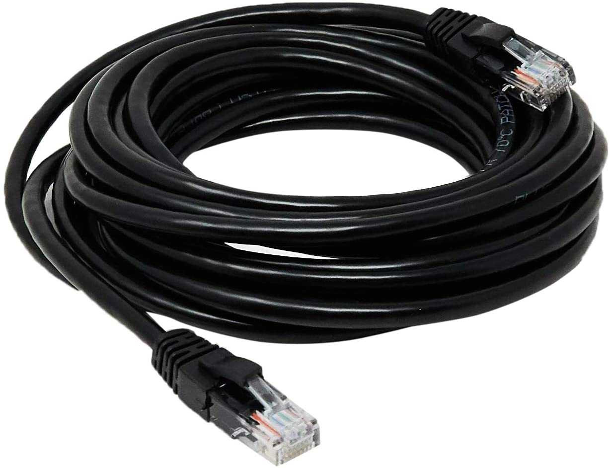 Cabo de Rede PlusCable Preto 5Metros PC-ETHU50BK Cat.5E Patch Cord – Conectores RJ45 Capa de PVC