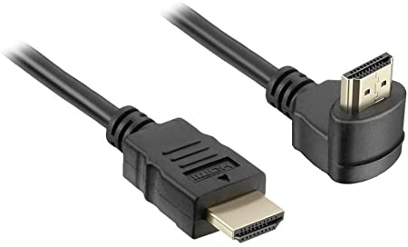 Cabo 90 Graus HDMI-HDMI com Conector Banhado a Ouro 1.8 Metros, Elgin
