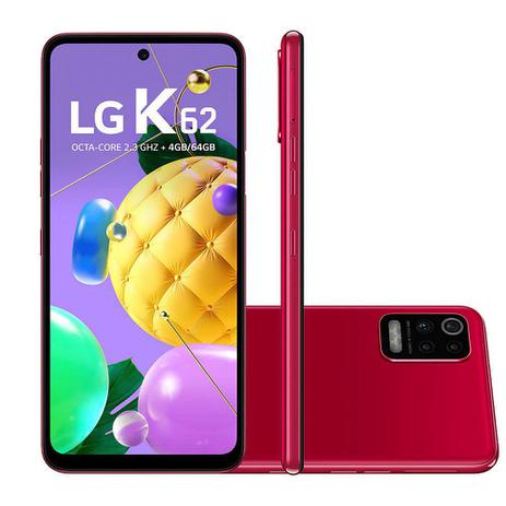 Smartphone LG K62 64GB Dual Chip Tela 6.59″ Câmera Quádrupla 48MP+5MP+2MP+2MP Frontal 13MP Vermelho