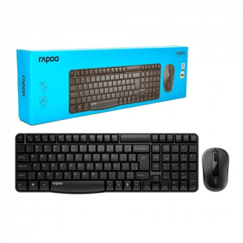 Teclado e Mouse Sem Fio Rapoo X1800S Preto – RA001