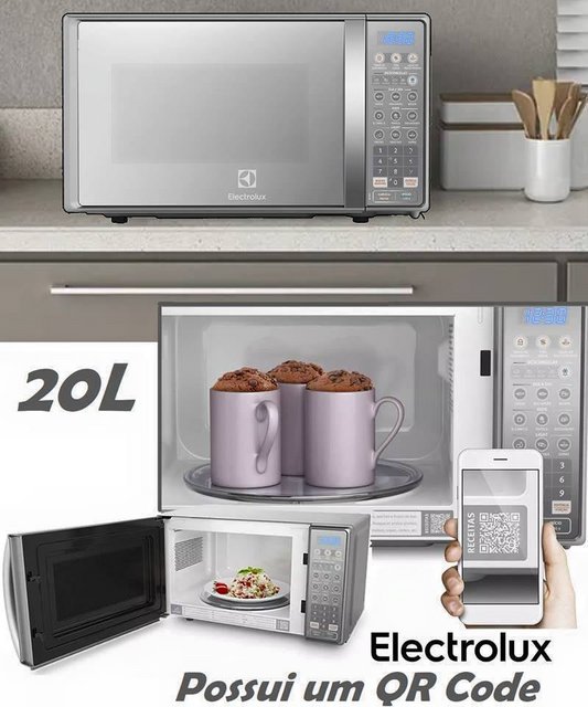 Micro-ondas Electrolux 20L Prata Tira Odor (MT30S)