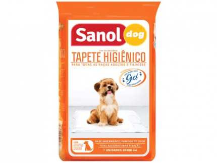 Tapete Higiênico Sanol Dog 80x60cm – 7 Unidades