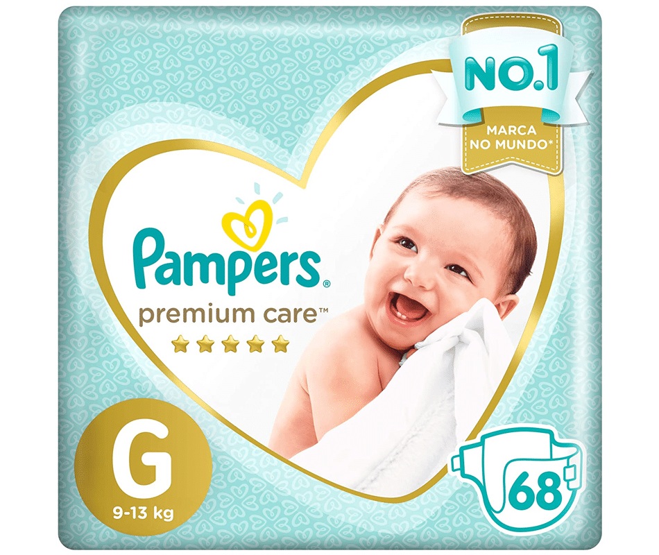 Fralda Pampers Premium Care G 68 unidades, Pampers, Grande, pacote de 68