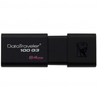 Pendrive Datatraveler 100G3 64Gb, Kingston, Pendrives, Preto