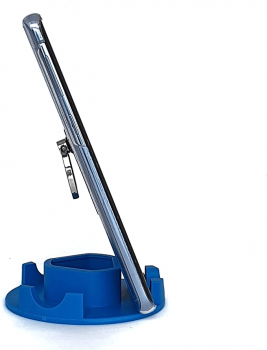Suporte de Mesa para Celular ou Tablet serve em todos os aparelhos – Modelo Redondo (Azul)