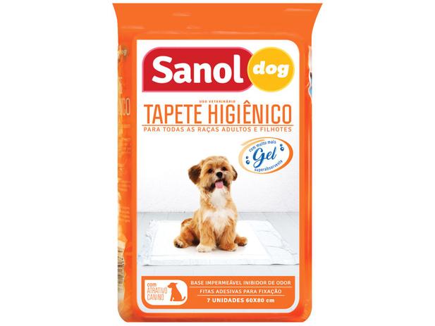 Tapete Higiênico Sanol Dog 80x60cm – 7 Unidades