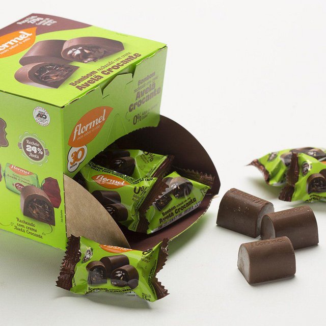 Bombom Recheio Creme de Avelã Crocante Zero Flormel 270g