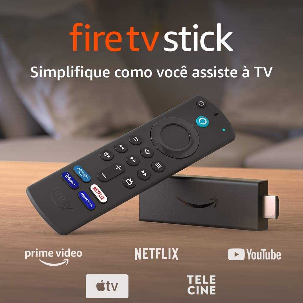 Novo Fire TV Stick com Controle Remoto por Voz com Alexa (inclui comandos de TV) | Streaming em Full HD