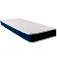 Colchão Solteiro 78 Larg Espuma D28 Guldi Duplo Conforto (12x78x188) Azul e Branco