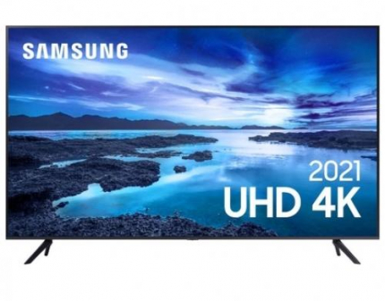 Samsung Smart Tv 65″ Uhd 4k 65au7700, Processador Crystal 4k, Tela Sem Limites, Visual Livre De Cabos, Alexa Built In