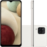 Smartphone Samsung Galaxy A12 64GB 4G Wi-Fi Tela 6.5” Dual Chip 4GB RAM Câmera Quádrupla + Selfie 8MP – Branco