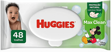 Lenços Umedecidos Huggies Max Clean – 48 lenços
