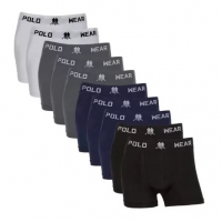 Kit 10 Cuecas Boxer Microfibra Polo Wear