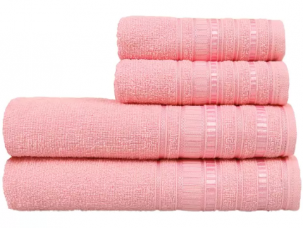 Jogo de Toalhas de Banho Atlântica Delicata – Garden Rosa Cremoso 4 Peças