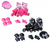 Patins Infantil 4 Rodas Ajustável com Kit de Proteção – brink+