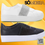 Tênis Somoda Flatform Com Manta Strass Feminino