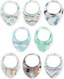 Cloudkids Babadores bandana para bebês, unissex, pacote com 8