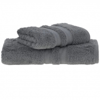 Jogo De Toalhas Buddemeyer Algodão Egípcio Banho Grafite 2 Peças (AME)