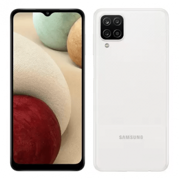Smartphone Samsung Galaxy A12 64GB 4GB RAM Câmera Quádrupla Traseira Selfie de 8MP Tela Infinita de 6.5″ Octa Core Dual Chip Branco