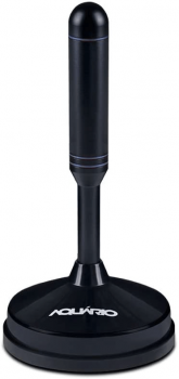 Antena Interna DTV-100 Aquario TV Digital HDTV Cabo com Conector F Macho Preto Pequeno