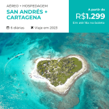 Pacote de Viagem San Andrés + Cartagena 6 Diárias – 2023