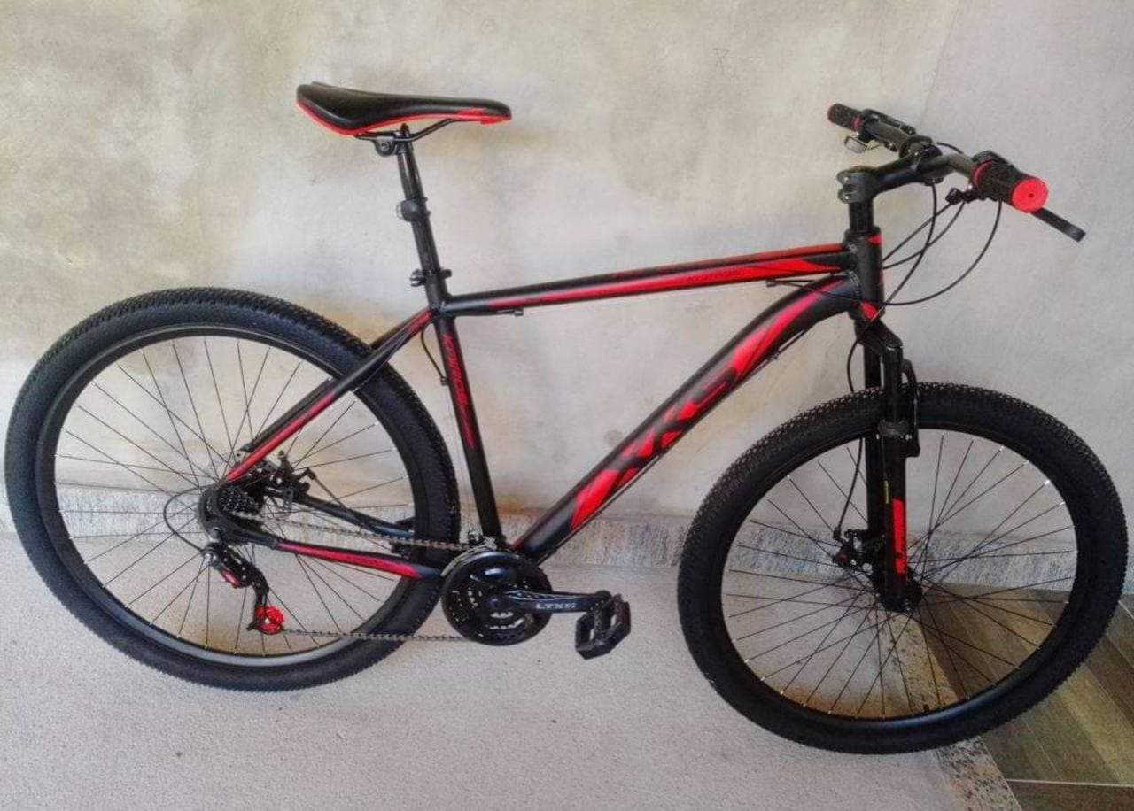Bicicleta Xks Aro 29 Alumínio Freio A Disco 21v – Preta com Vermelho – Quadro 21
