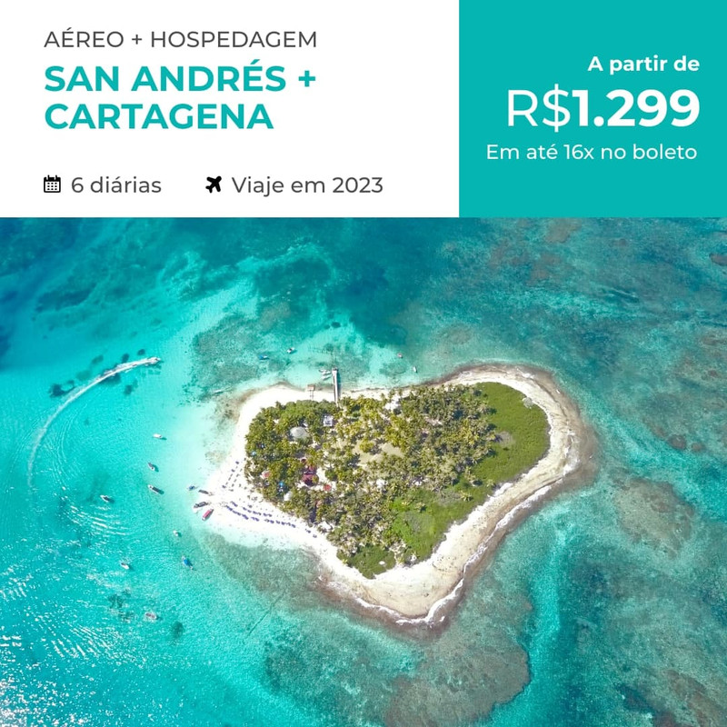 Pacote de Viagem San Andrés + Cartagena – 2023