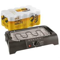 Churrasqueira Elétrica Britânia Gourmet BCG1 - com Grelha + Cerveja Skol 269ml 15 Unidades