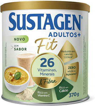 Complemento Alimentar Sustagen Adultos+ Fit Sem sabor – Lata 370g, Sustagen N&E