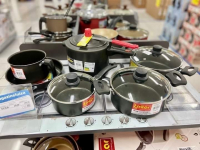 Jogo de Panelas Eirilar Antiaderente de Alumínio – Preto 6 Peças 1595