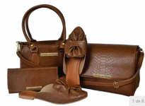 Bolsas Femininas e Carteira com Kit Sapato Mule Manuela Marques