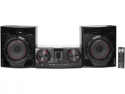 Mini System LG Bluetooh USB MP3 CD Player 440W – Karaokê CJ44 X Boom