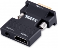 Tendak Active 1080p fêmea HDMI para VGA macho conversor dongle com conector HDMI