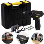 Furadeira Parafusadeira a Bateria 3/8 12v Bivolt Titanium Carbom 1000RPM 20NM C/ Maleta