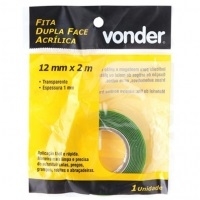 Fita Dupla Face Acrílica, 12 X 2 M, Vonder Vdo2191