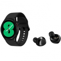 Smartwatch Samsung Galaxy Watch4 BT Preto - 40mm + Fone de Ouvido Bluetooth Galaxy Buds+