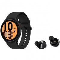Smartwatch Samsung Galaxy Watch4 BT Preto - 44mm + Fone de Ouvido Bluetooth Galaxy Buds+