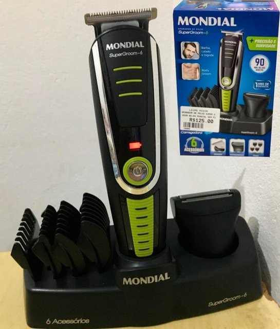 Aparador de Pelos Mondial Super Groom 6 BG-04 – com Acessórios