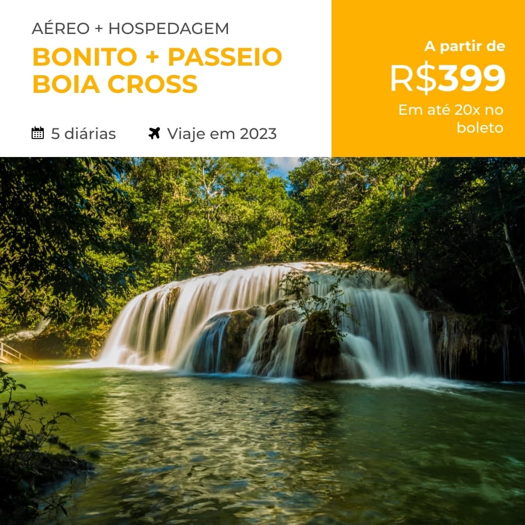 Pacote de Viagem Bonito + Boia Cross – 2023