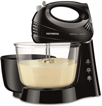 Batedeira Prática Mondial, Due, 127V, Preto, 400W – B-45-B