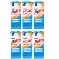 Kit Leite Desnatado Zero Lactose Molico 1L - 6 Unidades