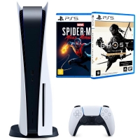 Console Sony Playstation 5 + Jogo Marvel´s Spider-Man: Miles + Jogo Ghost Of Tsushima...