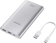 Bateria Externa Samsung 10.000MAh Carga Rápida USB Tipo C – Prata